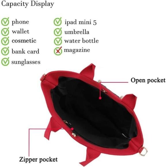 Quirky Lady Face Handbag - PU Leather Satchel, Top Handle Shoulder Bag-Red - Picture 4 of 6